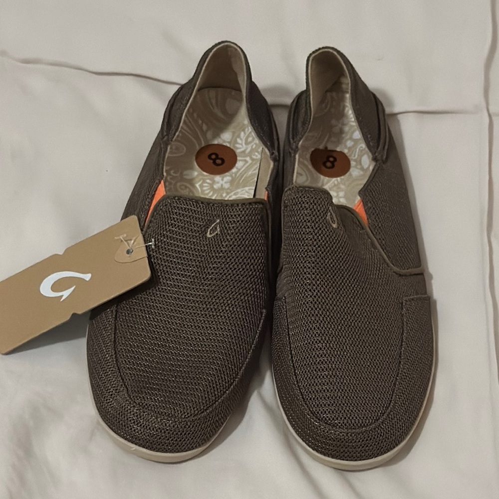Womens Olukai Brown Slip-On Shoes